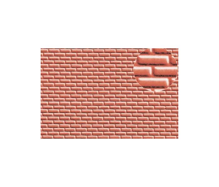 Embossed Plastikard 4mm Brick Red 300x174mm