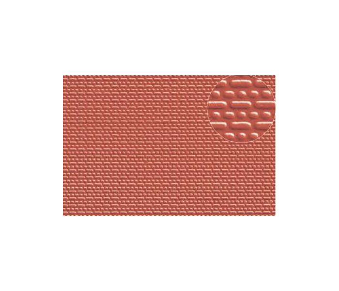 Embossed Plastikard 2mm English Brick Bond Red 300x174mm