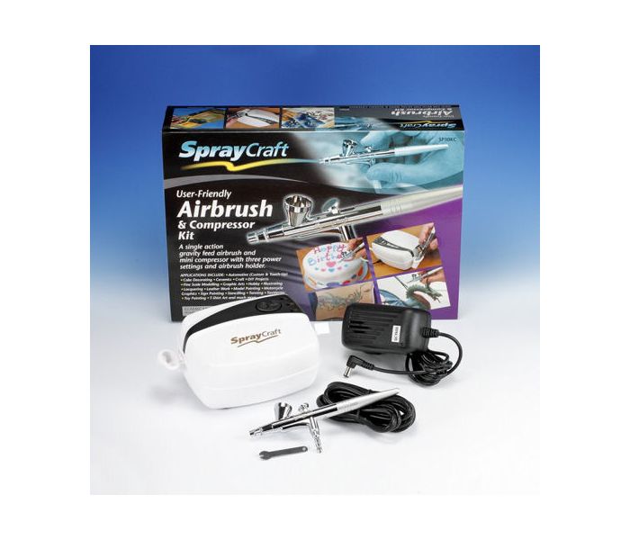 Airbrush & Compressor Kit (Top Feed/Single action)