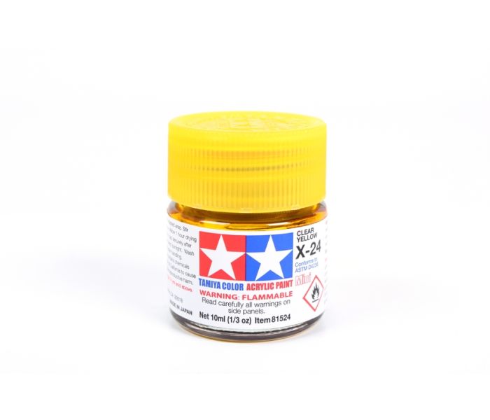 X24 Clear Yellow Acrylic Paint 10ml