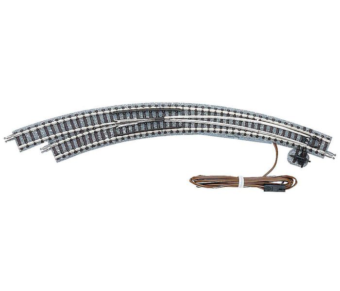 1279 Electric LH Curved Turnout 12-1/2 & 11'' Radius 45 Deg