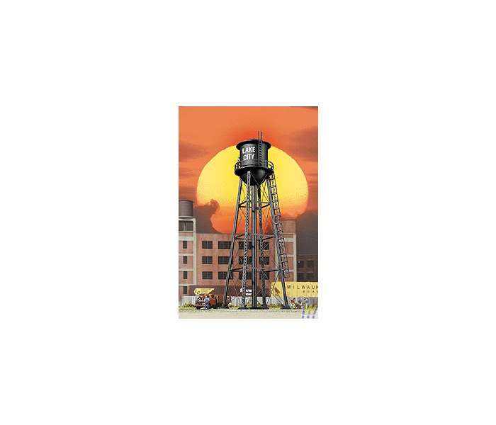 City Water Tower Black (Pre-Built)