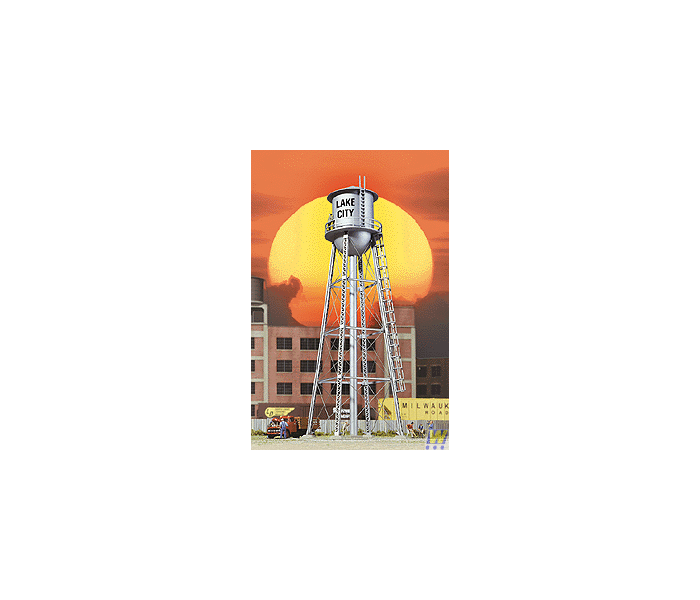 City Water Tower Silver (Pre-Built)