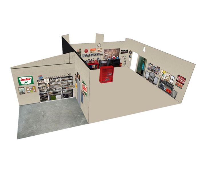 Spaces Vintage Gas Station Interior Kit
