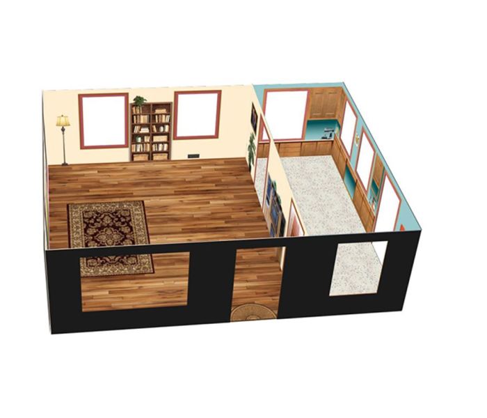 Spaces Brick Cape Cod House Interior Kit