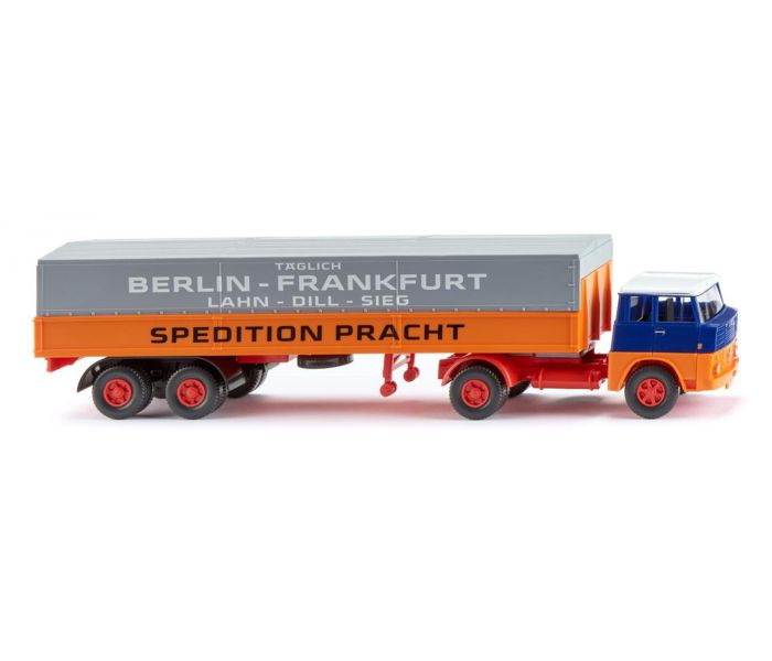 Henschel Flatbed Tractor Trailer Spedition Pracht 1961-65