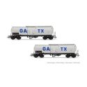 Rivarossi HR6667 Set de 2 wagons citernes à bogies, gris