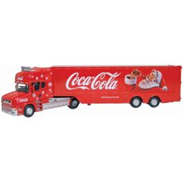 Scania T Cab Box Trailer Coca Cola New Xmas Livery-Oxford Diecast