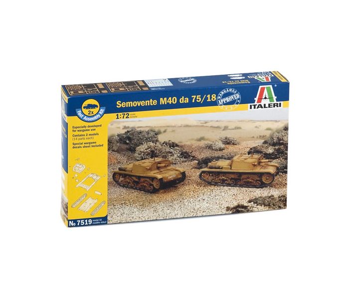 Italian Semovente M40 da 75/18 Fast Assembly (1:72 Scale)