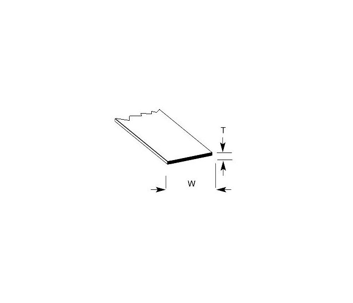 (SSS-103P) 0.75mm Styrene Sheet White 300x175mm 5pc