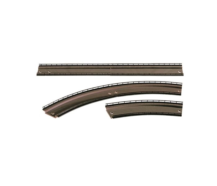 Curved Bridge Lane with Piers (2) Kit