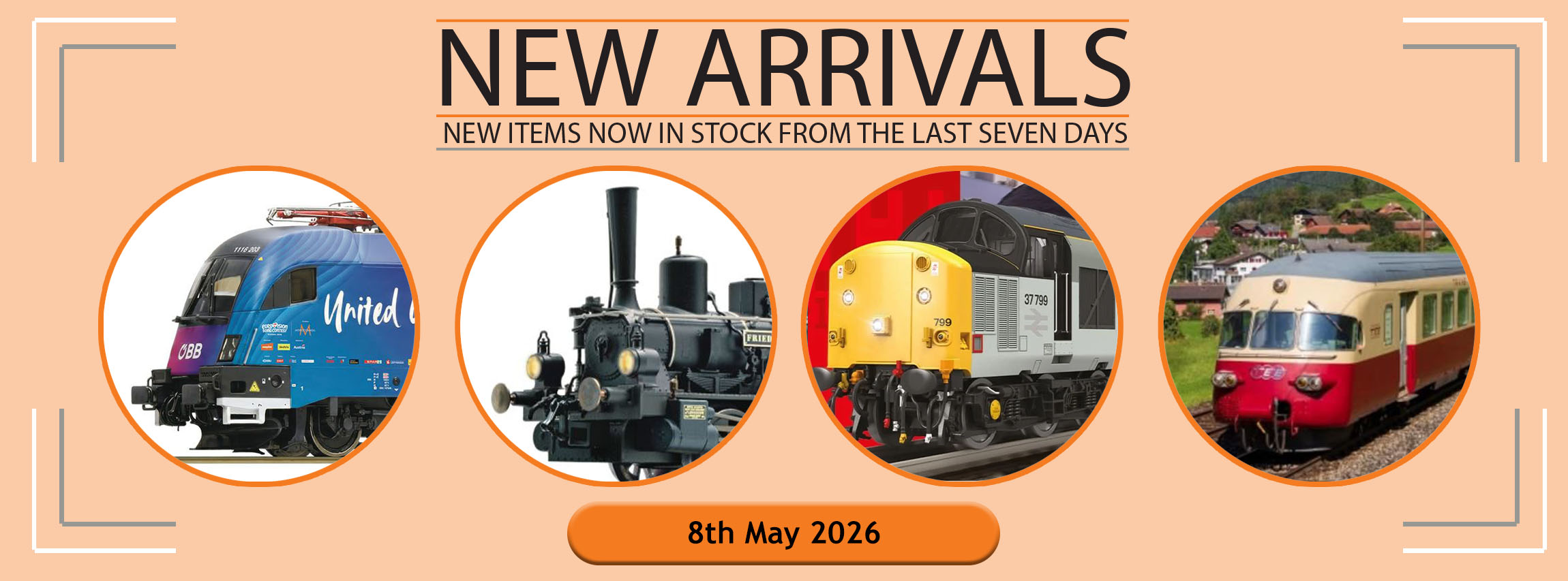 New Arrivals Into Stock: 8th May 2026