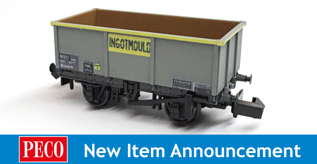 Peco Announce New N Scale Wagon - Iron Ore Tippler, Ingot Mould