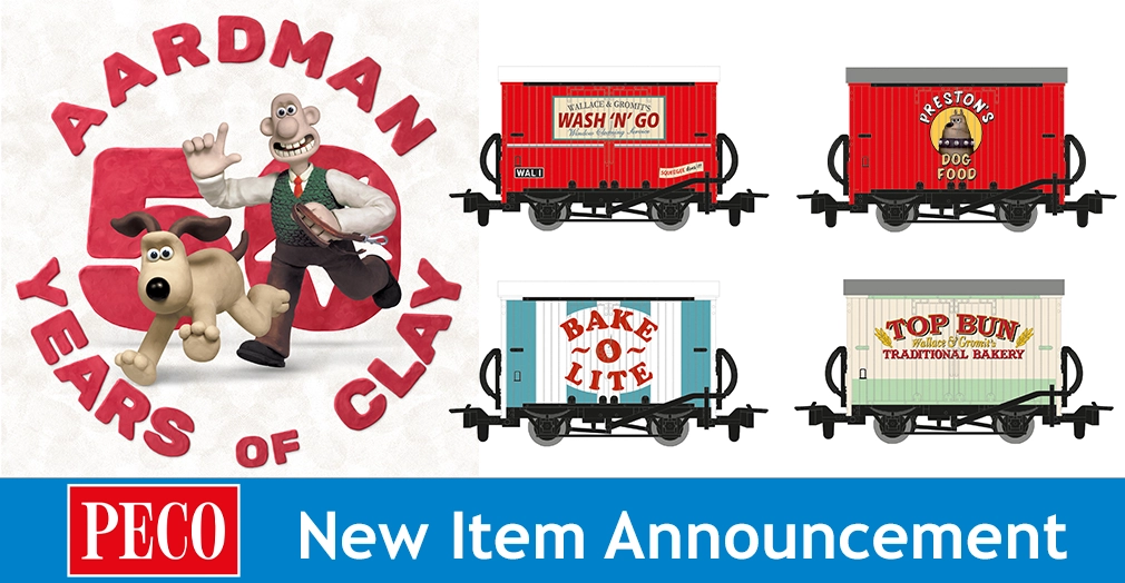 New PECO Wallace & Gromit Anniversary Wagons