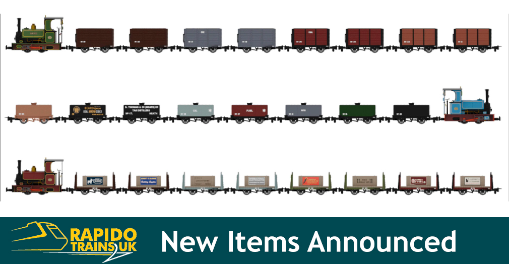 Rapido Trains UK Announce New Peckett Locomotives and New Wagons in OO-9