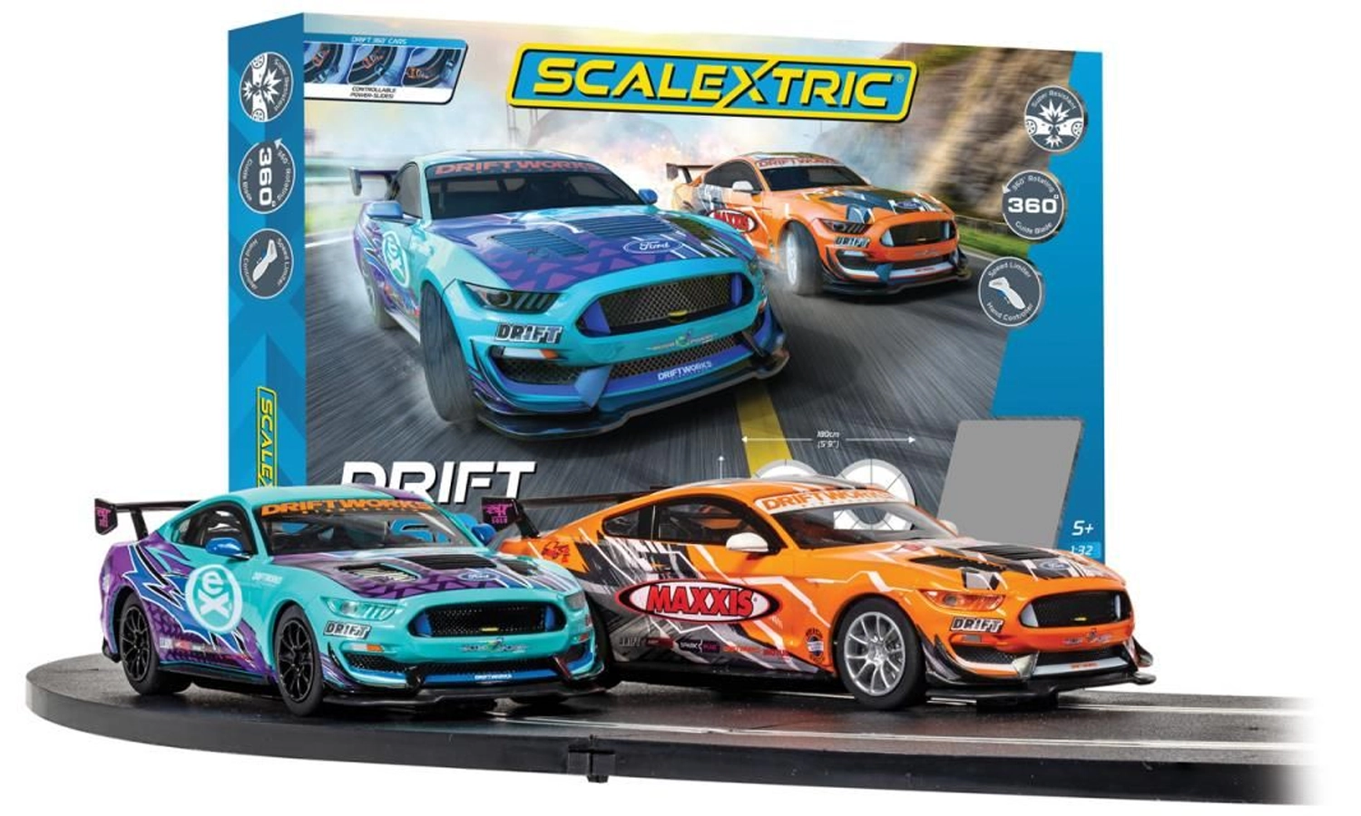 An easy way to start the hobby is with a Scalextric Starter set.
