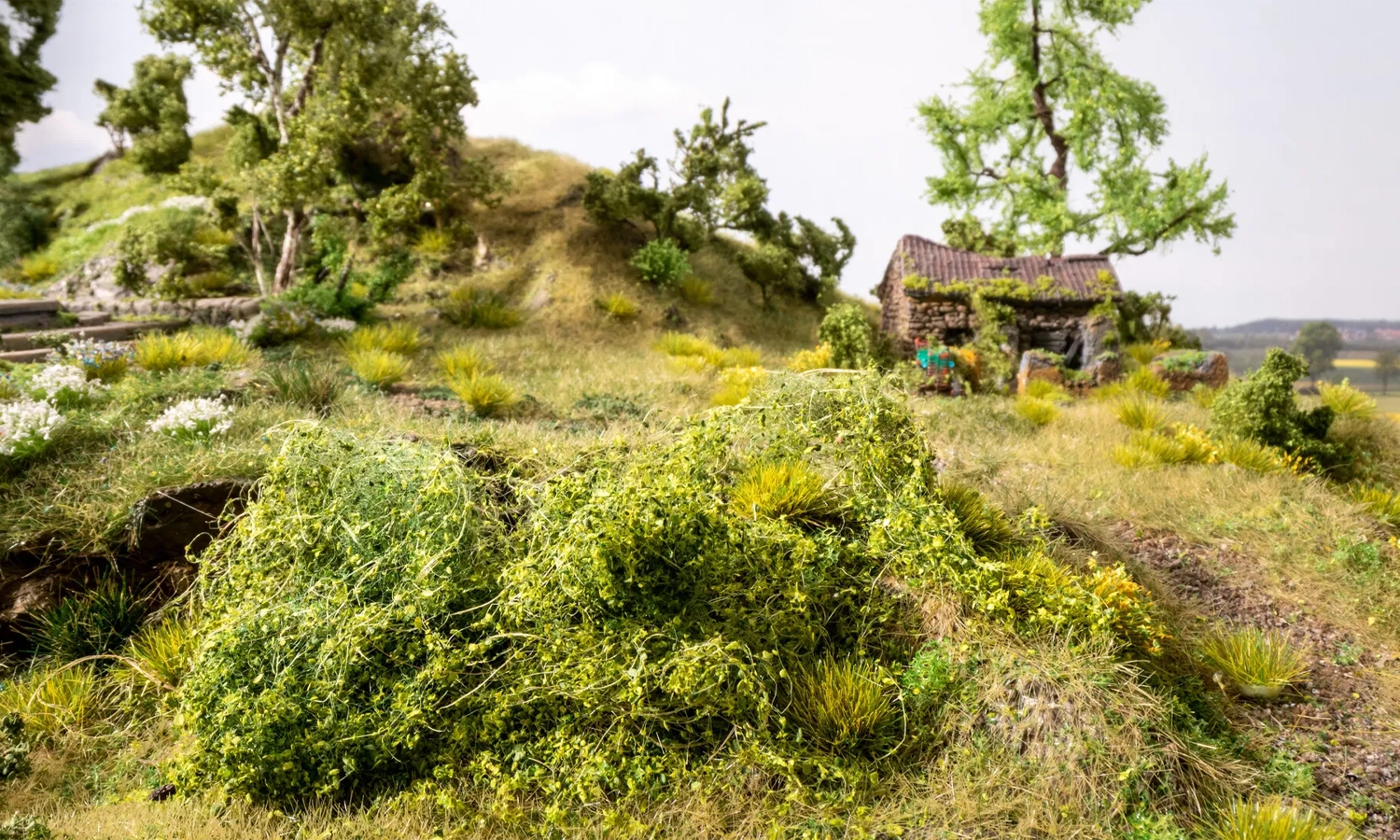 Model bushes in a model landscape