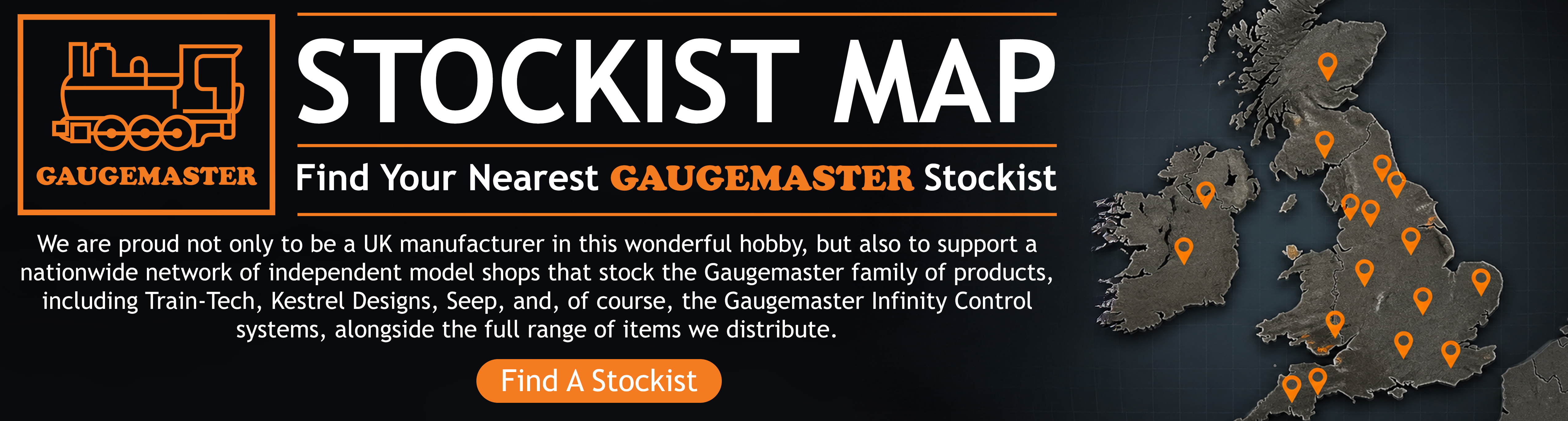 Gaugemaster Stockists Promotion Graphic