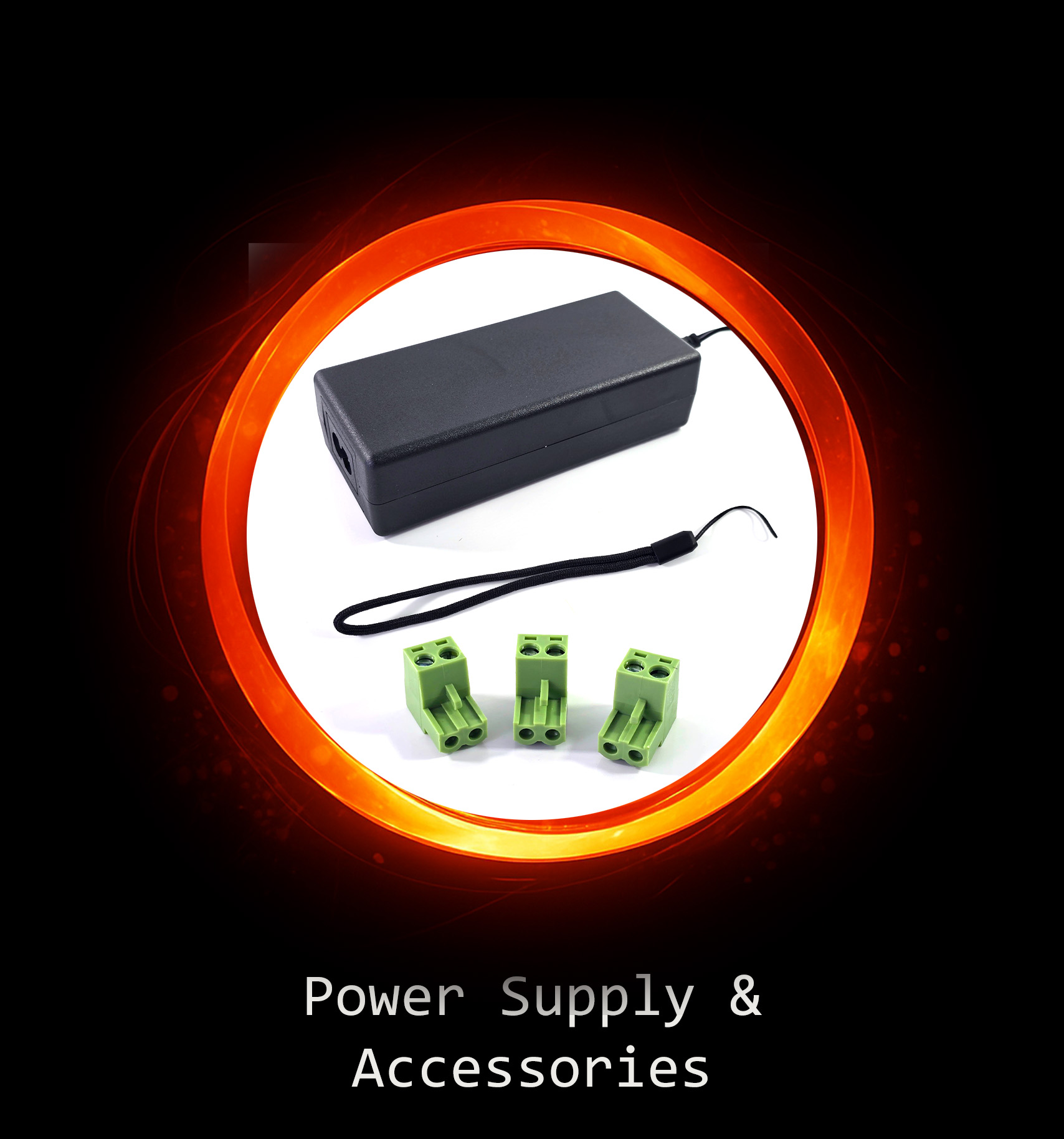 The Gaugemaster Infinity Digital Power Supply and Plugs Image of the Gaugemaster Infinity Digital Power Supply and Plugs